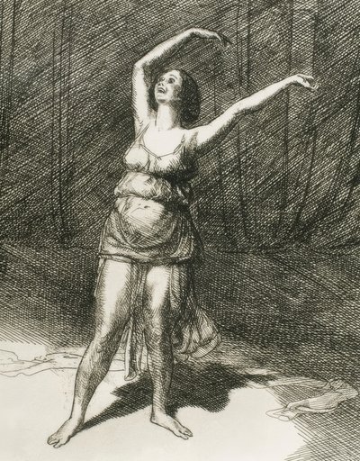 Isadora Duncan door John French Sloan