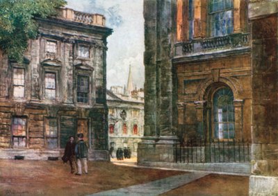 Christ Church - Peckwater Quadrangle (kleurenlitho) door John Fulleylove