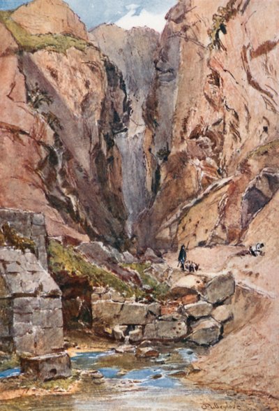 Delphi. De Castaliaanse Kloof en Bron door John Fulleylove