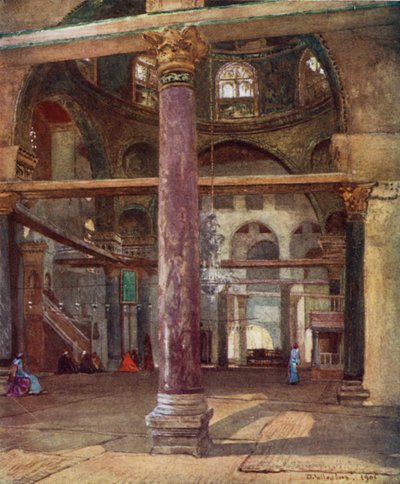Interieur van de El Aksa-moskee, vanuit het zuidoosten door John Fulleylove