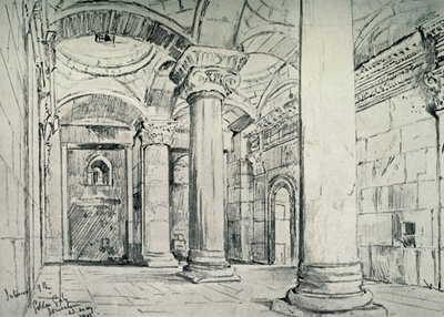 Jeruzalem - Het Interieur van de Gouden of Mooie Poort, 1902 door John Fulleylove