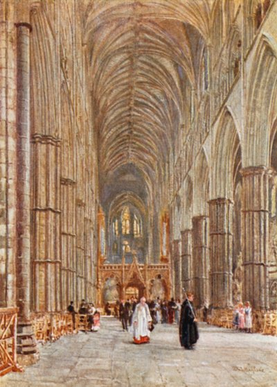 Schip van Westminster Abbey door John Fulleylove