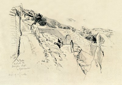 Op de Olijfberg, waar de discipelen sliepen tijdens de doodsangst in de tuin, 1902 door John Fulleylove