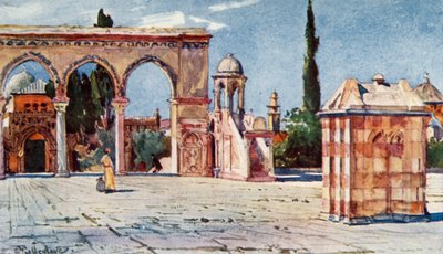 Zomerpreekstoel van Zuidportaal van de Rotskoepel, 1902 door John Fulleylove