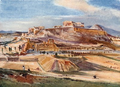 De Akropolis vanaf de Basis van de Philopappus Heuvel door John Fulleylove