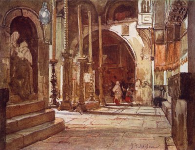 De Zalvingssteen, vanuit de Ambulatorium van de Kruisvaarderskerk door John Fulleylove