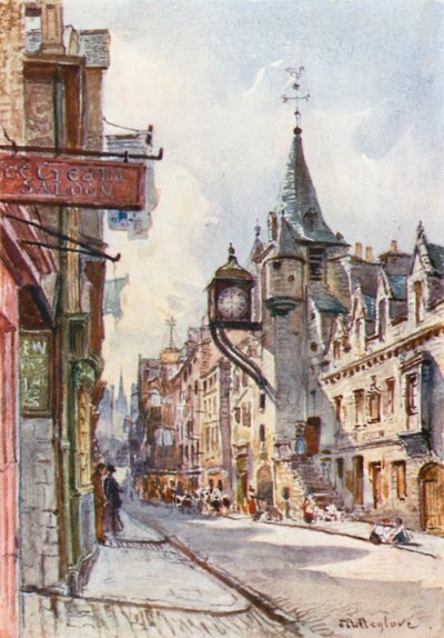 De Canongate Tolbooth, kijkend naar het westen door John Fulleylove
