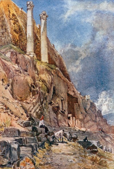 De Grotkapel aan de zuidkant van de Akropolis door John Fulleylove