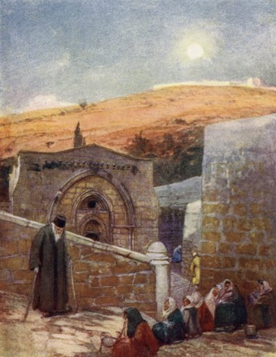 De kapel van het graf van de Maagd aan de voet van de Olijfberg door John Fulleylove