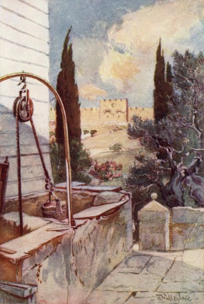 De Gouden Poort, vanuit de Hof van Getsemane door John Fulleylove