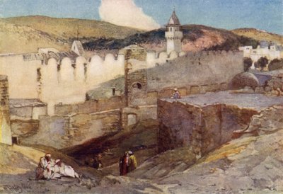 De moskee in Hebron boven de grot van Machpela door John Fulleylove