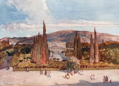 Het plein voor het koninklijk paleis in Athene door John Fulleylove