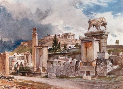 De straat van de graven buiten de Dipylon in Athene door John Fulleylove