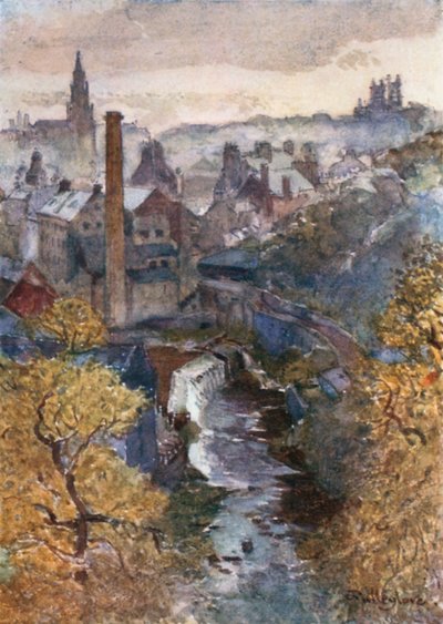 Het water van Leith vanaf Dean Bridge door John Fulleylove