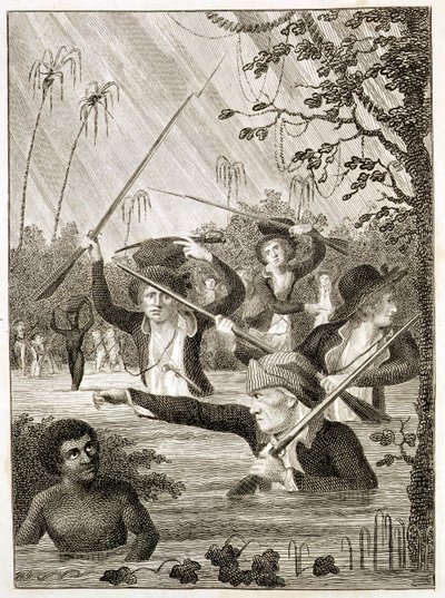 Mars door een Moeras of Moeras in Terra Firma door John Gabriel (after) Stedman