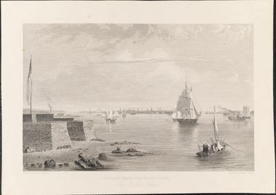 Baai en Haven van New York vanaf Bedlon