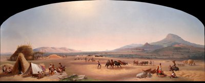 Oogsters op de Romeinse Campagna door John Gadsby Chapman