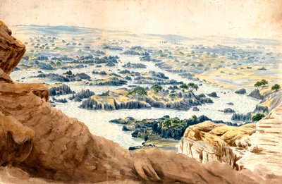 Landschap, Cataract, Egypte door John Gardner Wilkinson