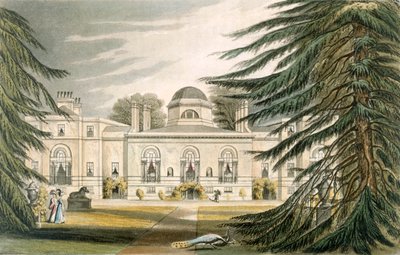 Tuinzijde van Chiswick House door John Gendall
