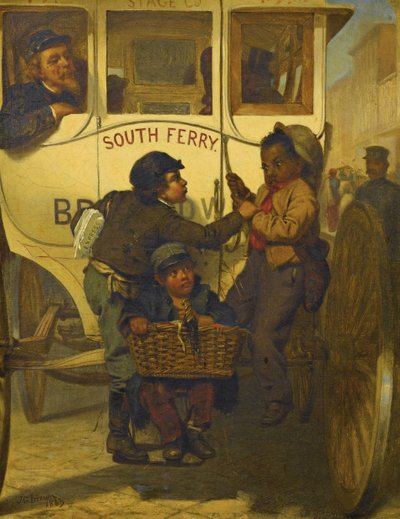 Gekleurde Mensen Niet Toegestaan op Deze Lijn, 1863 door John George Brown