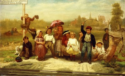 Kijk uit voor de locomotief terwijl de bel rinkelt door John George Brown