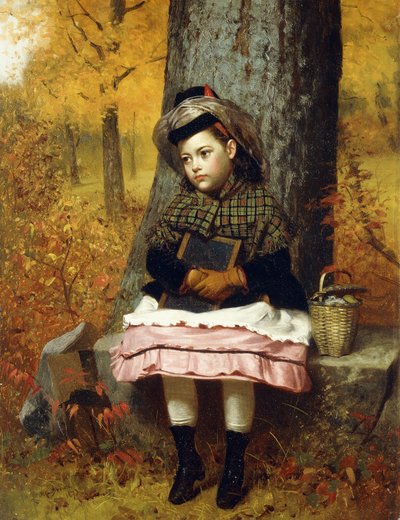 Op Weg naar School, 1873 door John George Brown