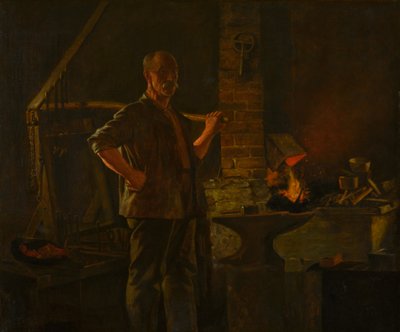 De Dorpssmid, ca. 1900 door John George Brown
