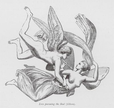 Liefde die de ziel achtervolgt (gravure) door John Gibson