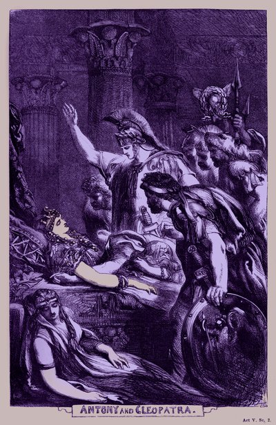 Antonius en Cleopatra door John Gilbert