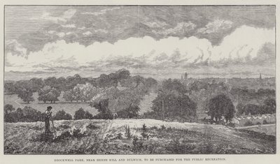 Brockwell Park, nabij Herne Hill en Dulwich, aan te kopen voor het Openbaar Recreatie door John Gilbert