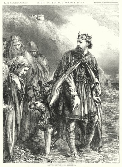 Canute berispt zijn Hovelingen door John Gilbert