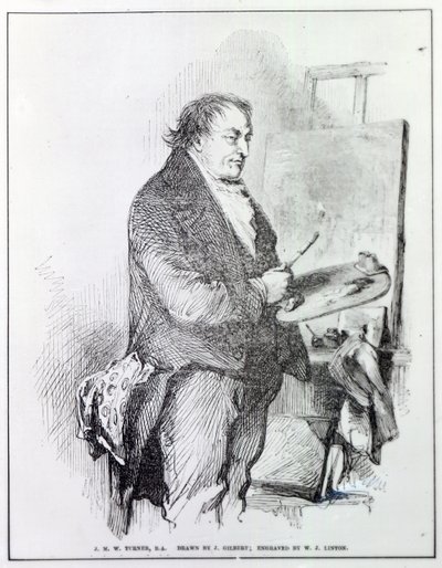 Joseph Mallord William Turner, gegraveerd door W.J. Linton, c.1837 door John Gilbert