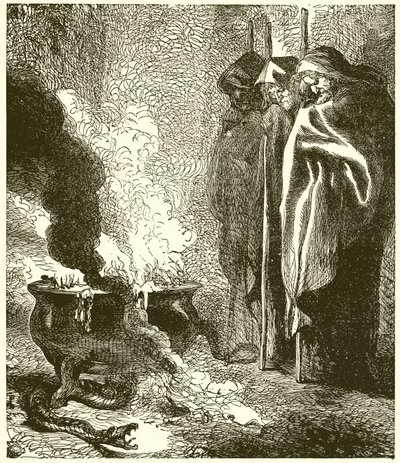 Macbeth: De Drie Heksen door John Gilbert