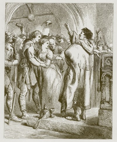 Robin Hood en Alin a Dale door John Gilbert