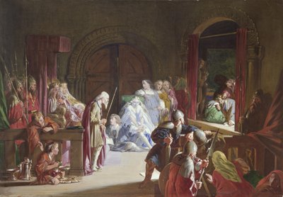 De heropvoering van de dood van Hamlets vader, Act III, Scene 2 door John Gilbert