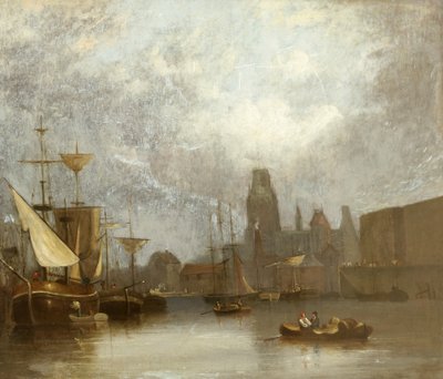 St Mary Redcliffe vanaf de drijvende haven door John Glen Wilson