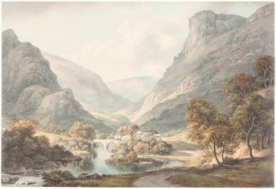 Gezicht op Dovedale door John Glover