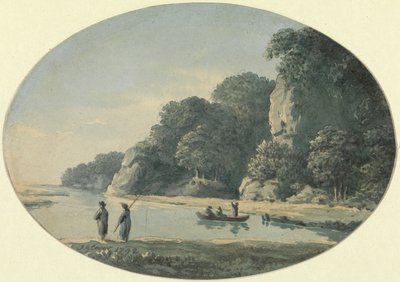 Rivier met visser, 1792 door John Glover