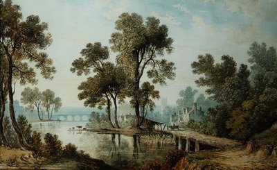Uitzicht op Darley, Derbyshire door John Glover