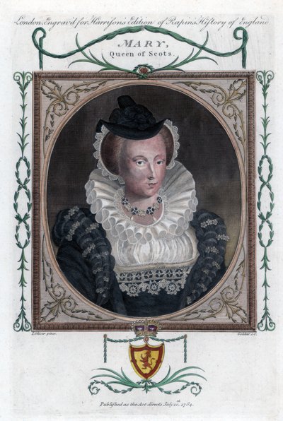 Maria I van Schotland, algemeen bekend als Mary, Queen of Scots, 1794 door John Goldar