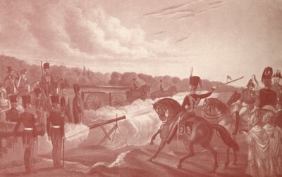 Raketpraktijk in de moerassen, 1845 door John Grant