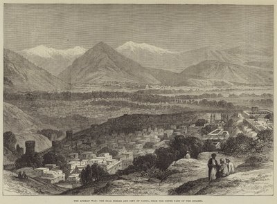 De Afghaanse oorlog, de Bala Hissar en de stad Kabul, vanaf het bovenste deel van de citadel door John Greenaway