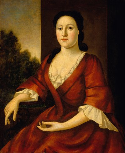 Portret van mevrouw John Greenleaf, geboren Priscilla Brown (b.1725) door John Greenwood