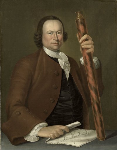 Portret van een officier op zee door John Greenwood