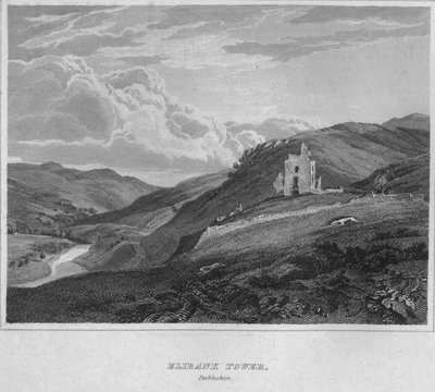 Elibank Tower, Peeblesshire, 1814 door John Greig