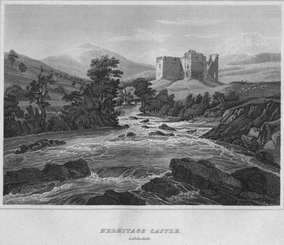 Hermitage Castle, Liddisdale, 1814 door John Greig