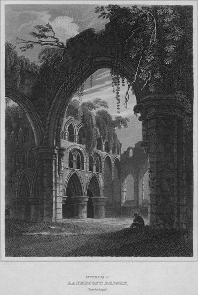 Interieur van Lanercost Priory, Cumberland, 1814 door John Greig