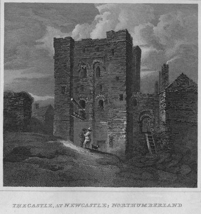 Het kasteel, in Newcastle, Northumberland, 1814 door John Greig