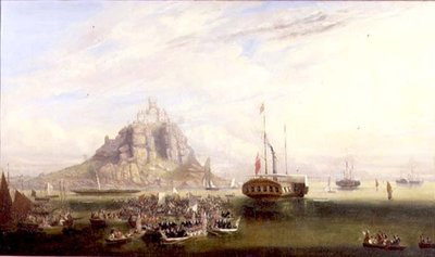 Het vertrek van koningin Victoria en prins Albert van St. Michael
