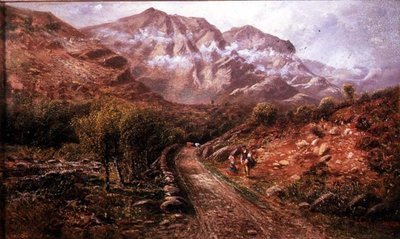 Eel Crags, Borrowdale, Cumberland door John Gunson Atkinson